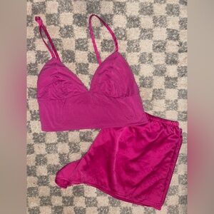Victoria's Secret Fuchsia Sleepwear Set